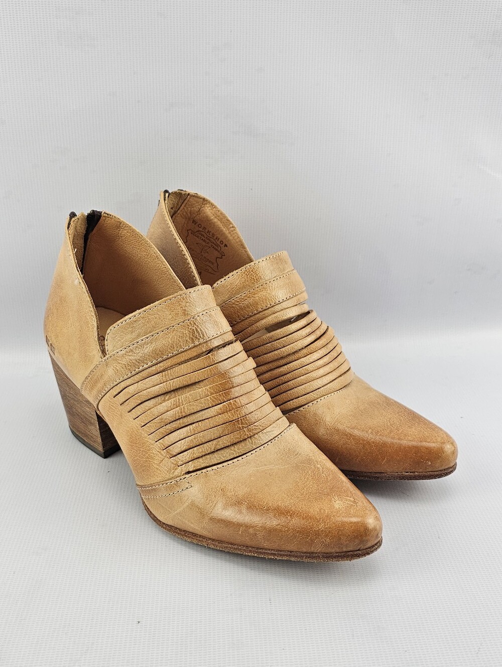 Bed Stu Trough F392101 Womens Brown Leather Zipper Ankle Booties Boots Size W8